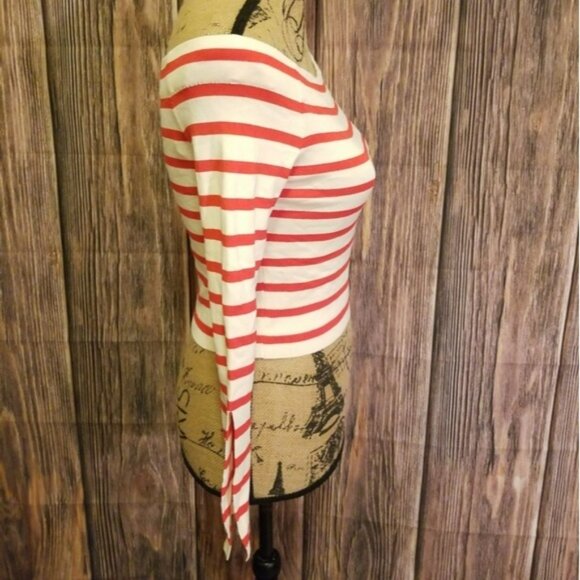 Adorable Topshop Striped Wide Neck Top - Picture 3 of 6